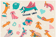 Sausage dogs, an Animal Illustration by Isbela  (Thumbnail 6 of 6)