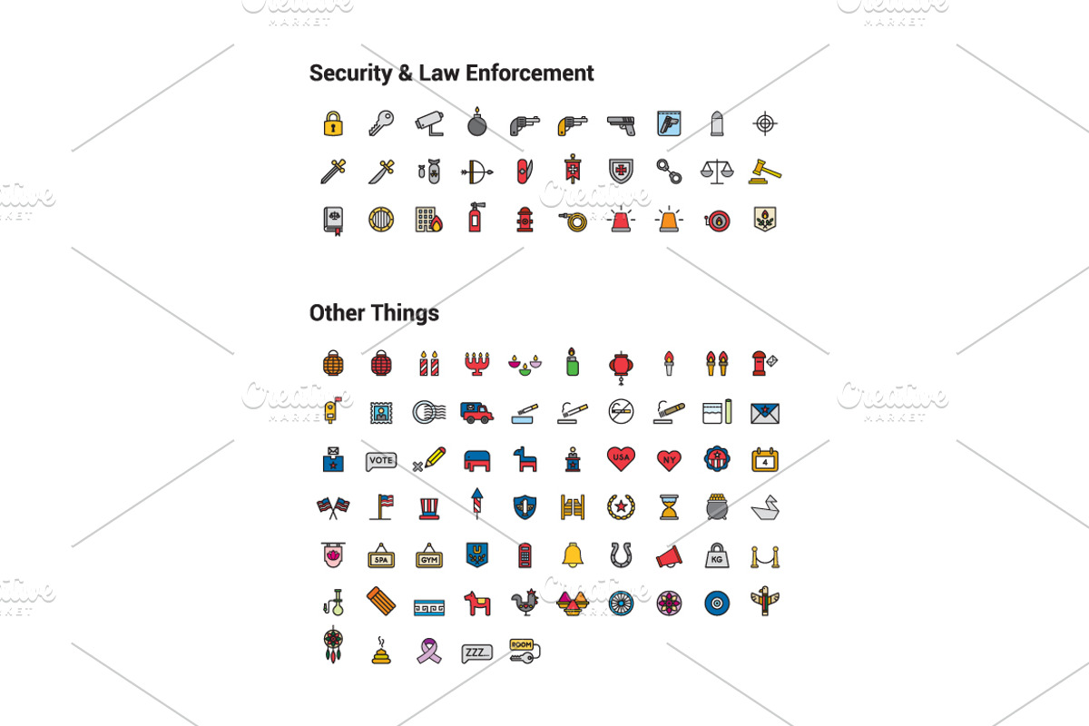 +1000 FILLED LINE ICONS, an Outline Icon by beguima (Photo 17 of 17)