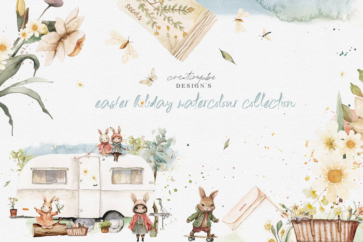 The Amazing Watercolor Bundle, an Object Illustration by Creativeqube Design (Photo 2 of 75)