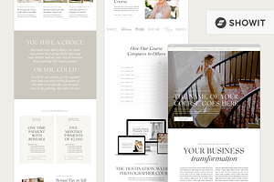 Sales Page Template For Showit