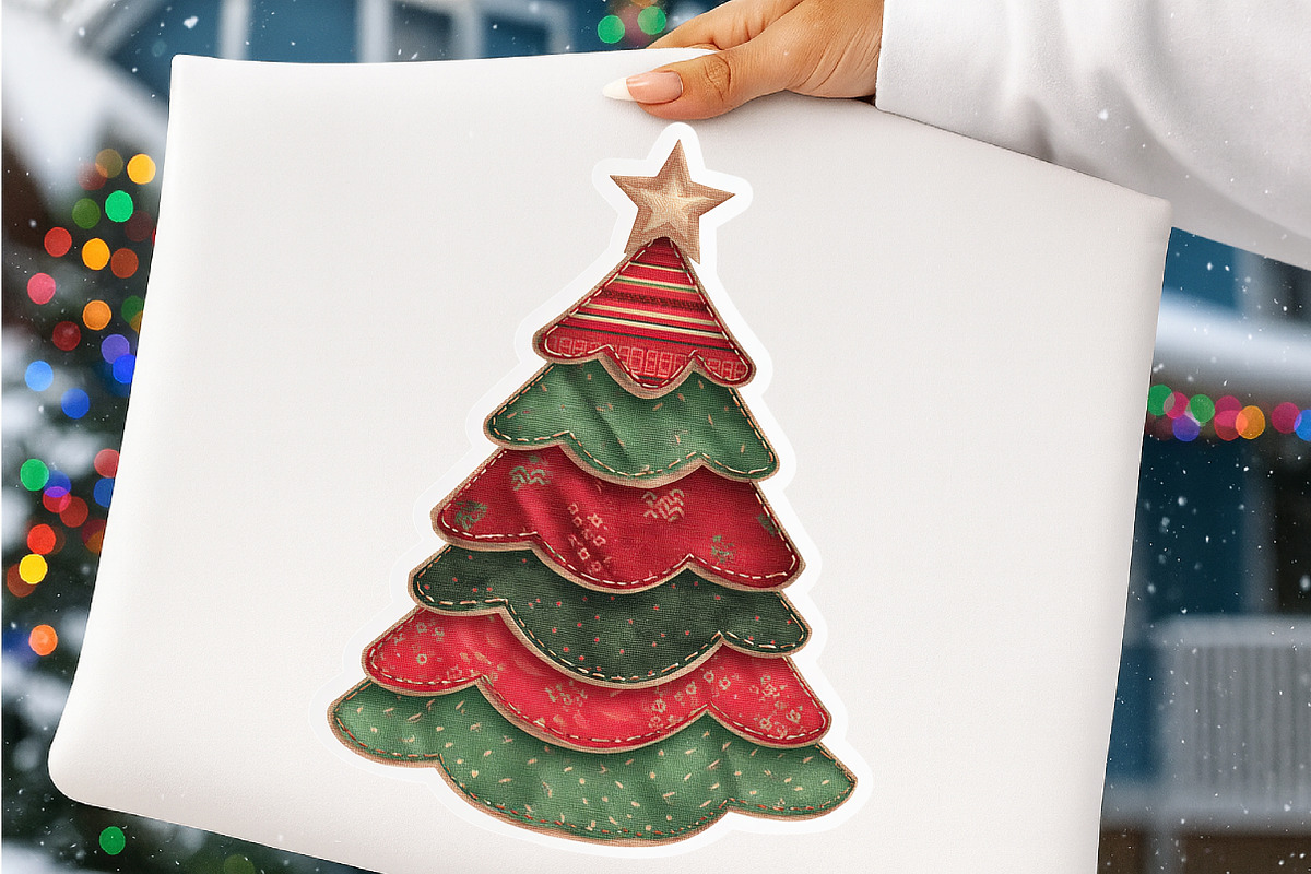 Patchwork Christmas Stickers Bundle, an Illustration by SinaCreation (Photo 7 of 9)
