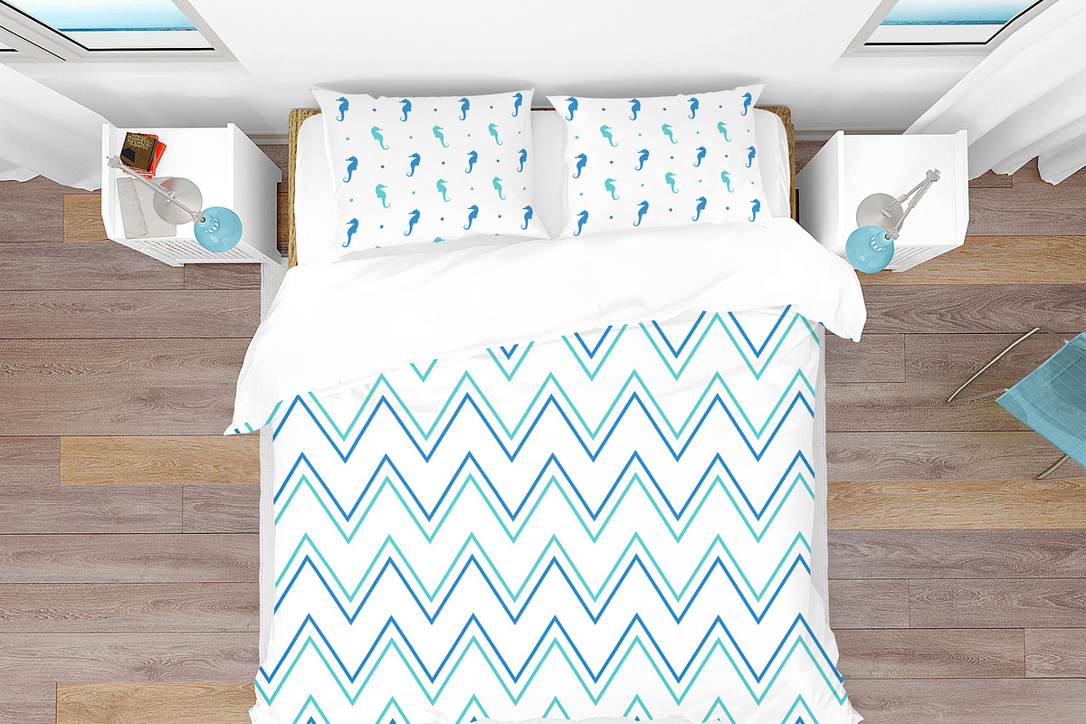 Sea seamless patterns, a Pattern Graphic by JuliaMalinovskaya (Photo 4 of 7)