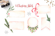 Watercolor Christmas decorations, a Decorative Illustration by Kate Macate (Thumbnail 3 of 4)