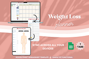 Spreadsheet Weight Loss Planner, a Templates & Theme by bellaROSEworkshop (Thumbnail 2 of 6)