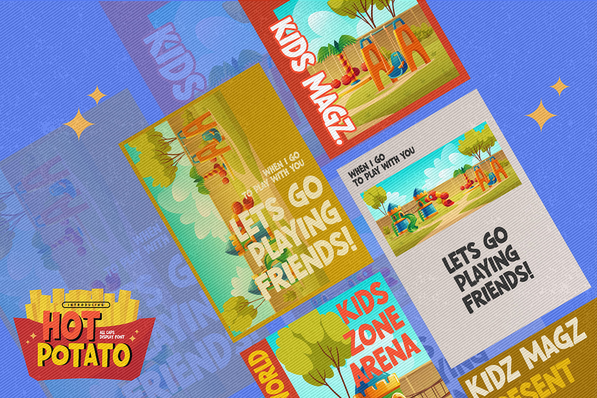 Hot Potato - All Caps Display Font, a Sans Serif Font by Gassstype (Photo 5 of 8)