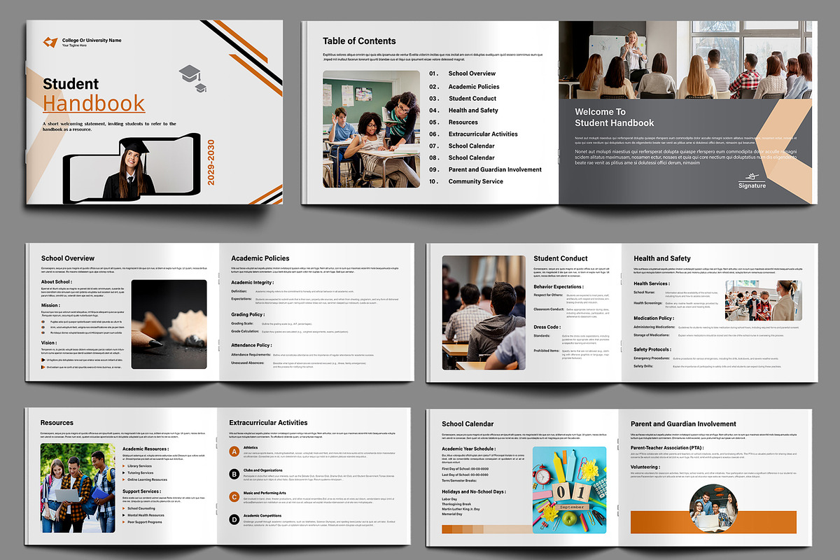 Student Handbook Design Layout, a Brochure Template by MightyDesign (Photo 1 of 6)