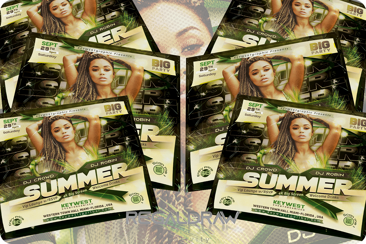 Summer Party Flyer, a Flyer Template by regalDRAW (Photo 3 of 3)