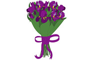Bouquet of irises, tulips freesias, an Illustration by Orangepencil (Thumbnail 9 of 9)