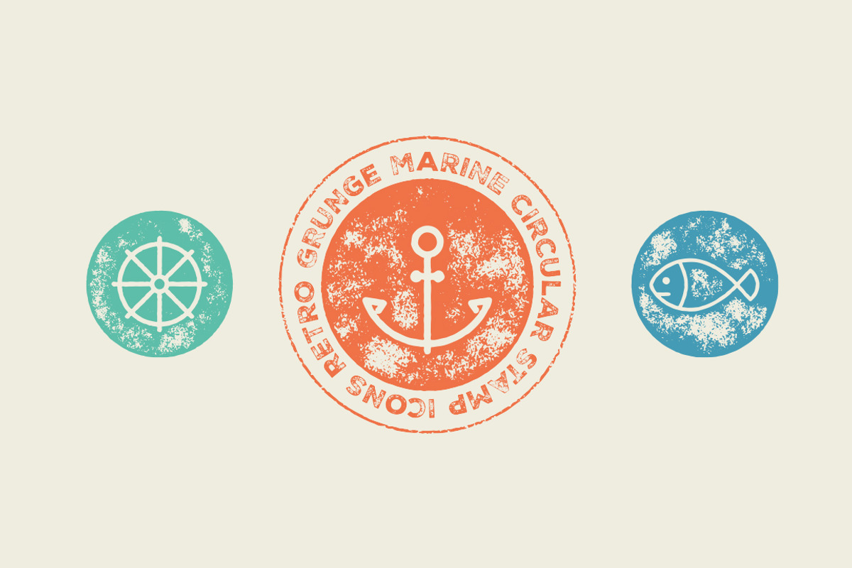 Circular Stamp Marine Vector Icons, an Icon by Lukino (Photo 1 of 2)