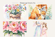 Motherhood Watercolor PNG Bundle, an Illustration by Artnoy (Thumbnail 4 of 8)
