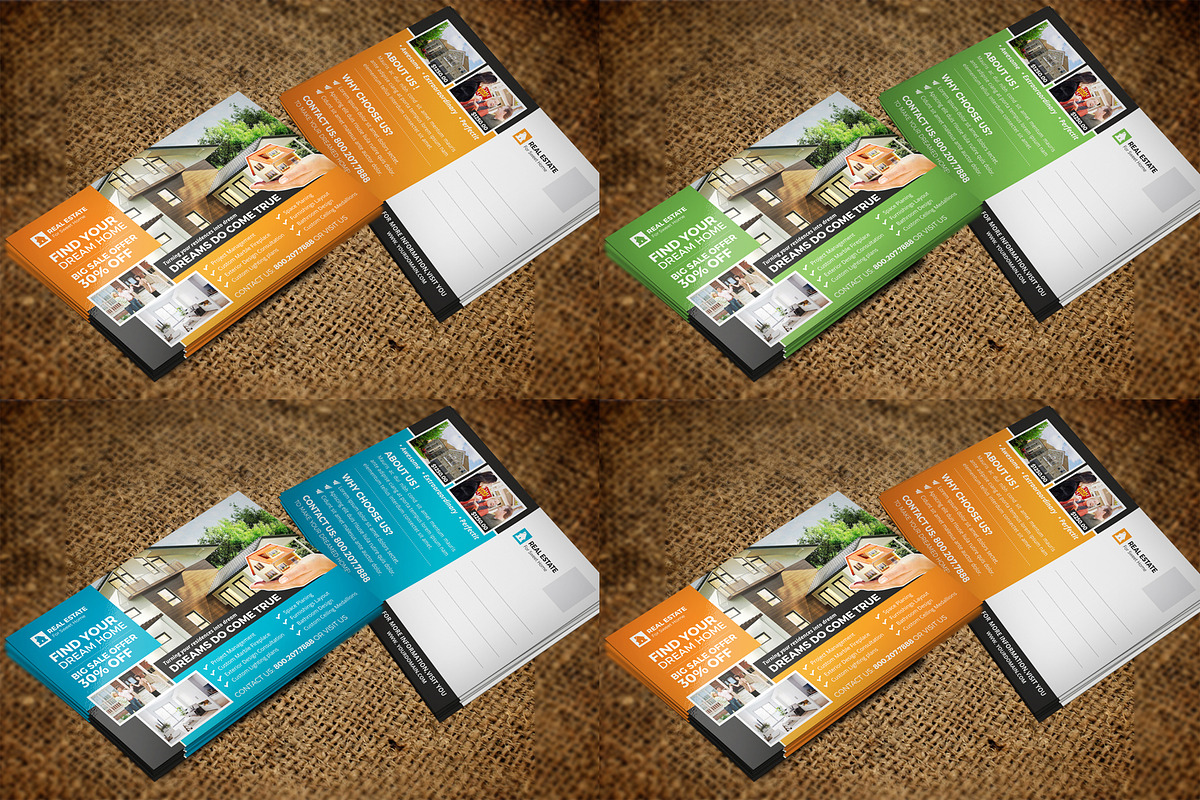 Postcard Design Bundle, a Card Template by Miyaji75 (Photo 15 of 20)