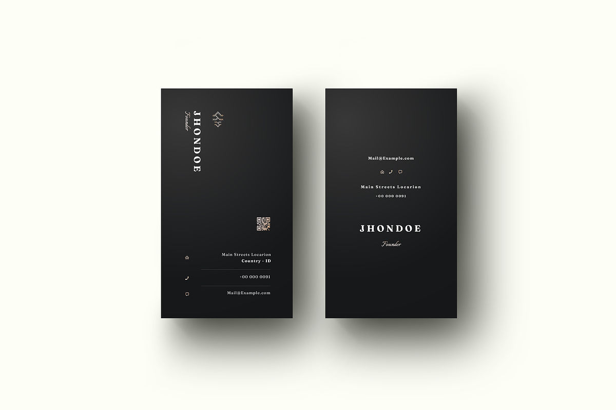 Seraphin - Dark Black Business Card, a Business Card Template by Ctrl space studio (Photo 3 of 9)
