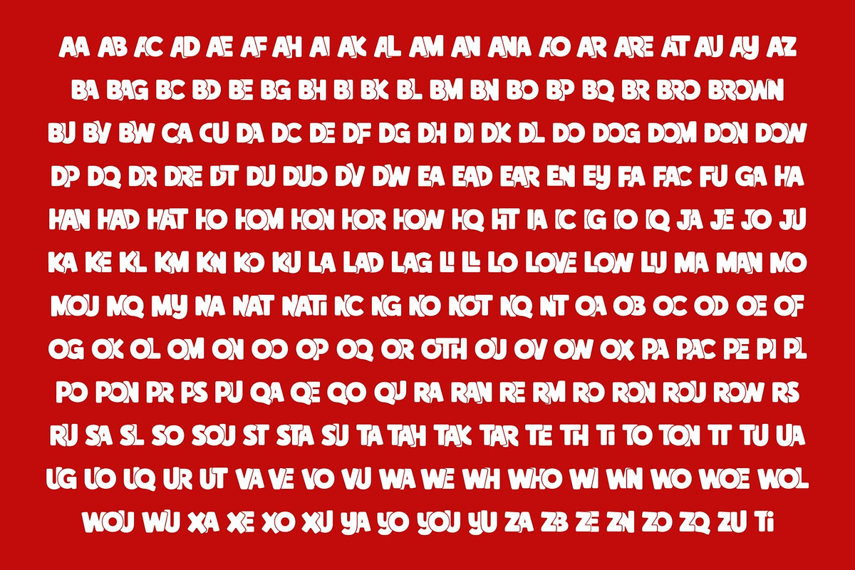 Dimpleton - All Caps Ligature Font, a Sans Serif Font by HipFonts (Photo 2 of 12)