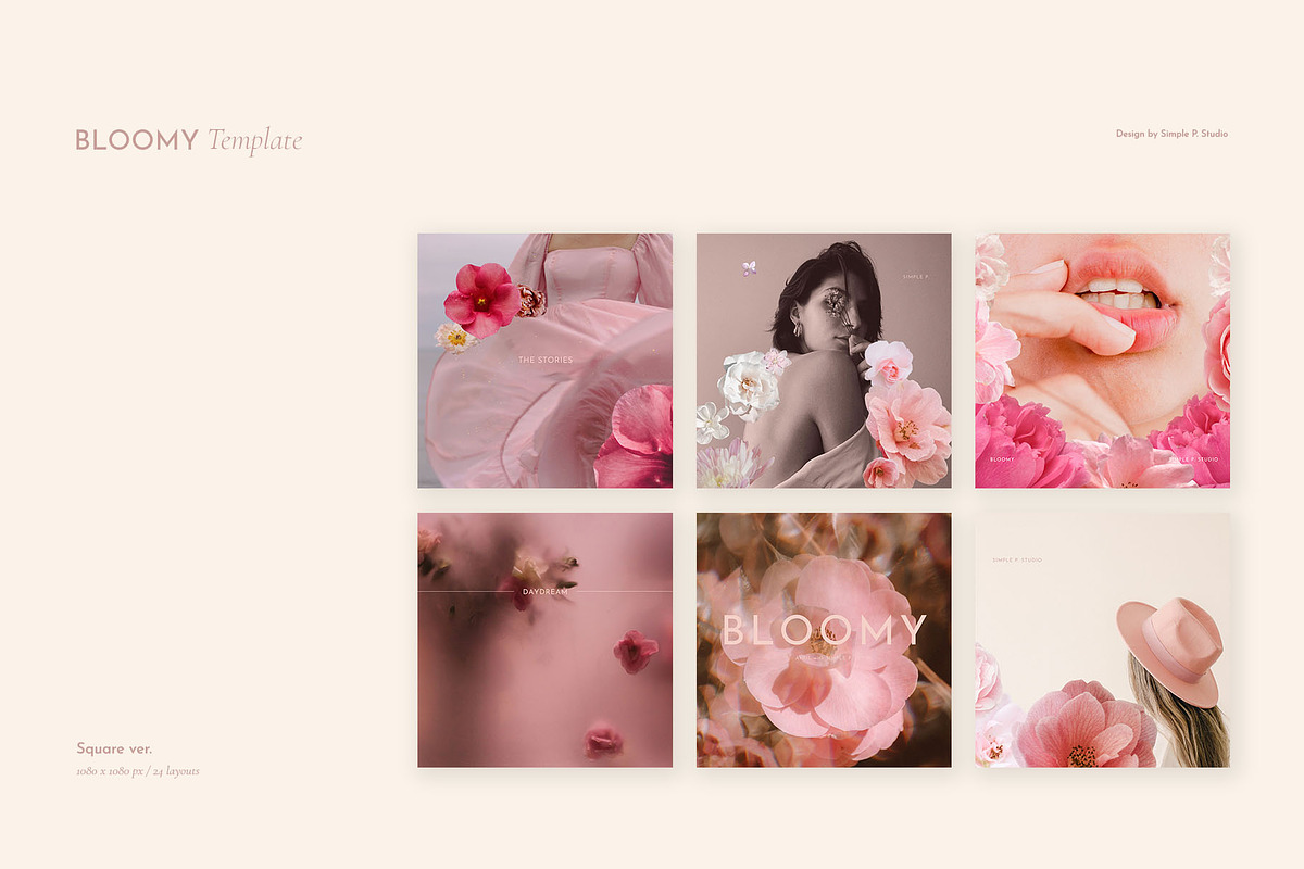 Bloomy Instagram Template, a Social Media Template by Simple P. (Photo 9 of 13)