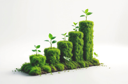Sustainable business growth chart, a Photo by rarrarorro
