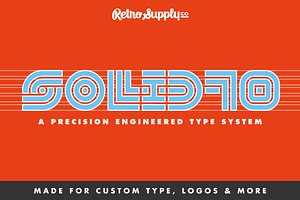 SOLID70 | Retro Geometric Font