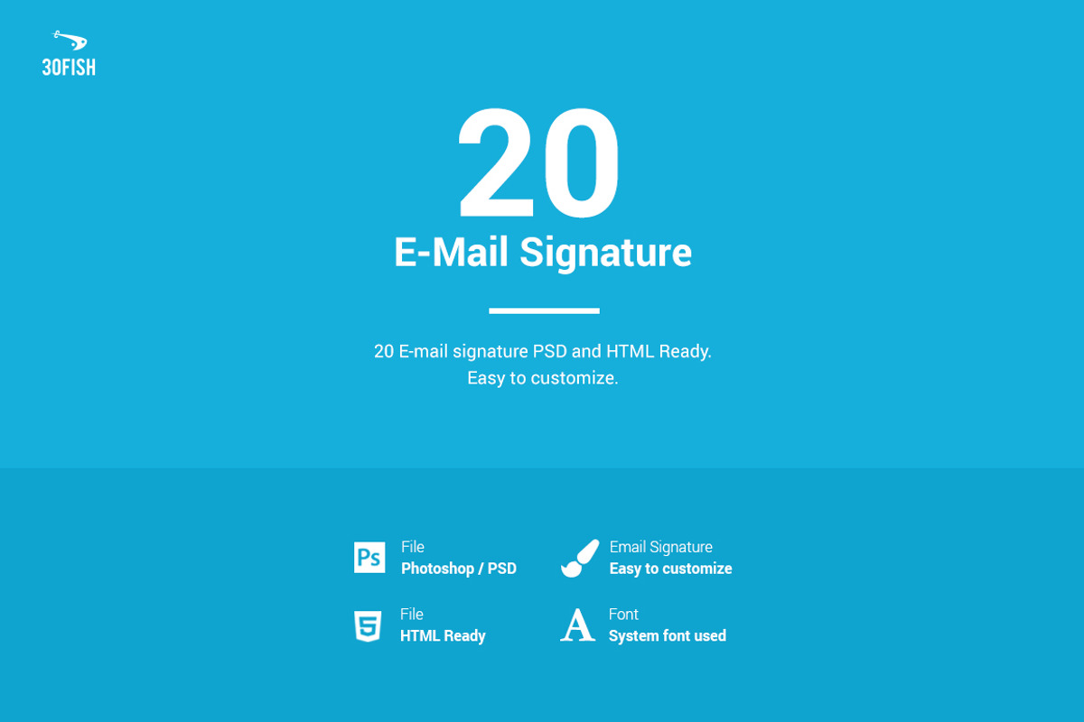 20 E-mail Signature, a Templates & Theme by thirtyfish (Photo 1 of 5)
