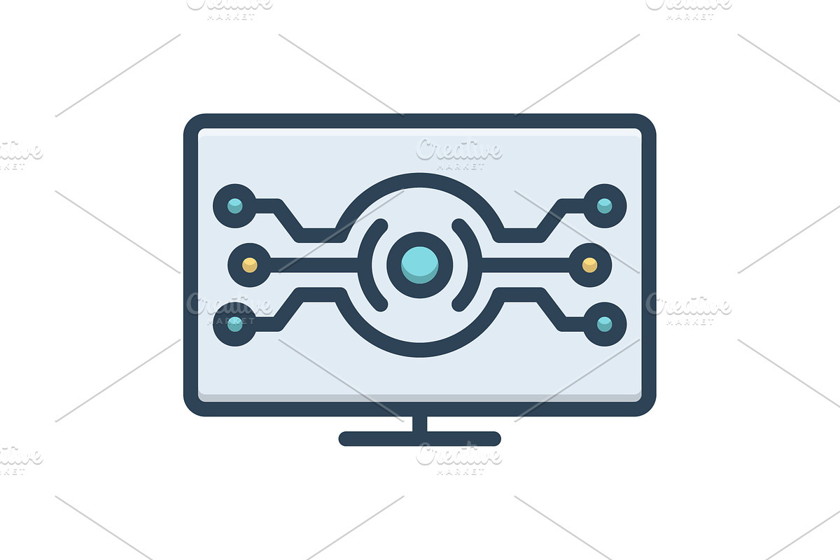 Digital system color icon, a Duotone Icon by Creative priyanka