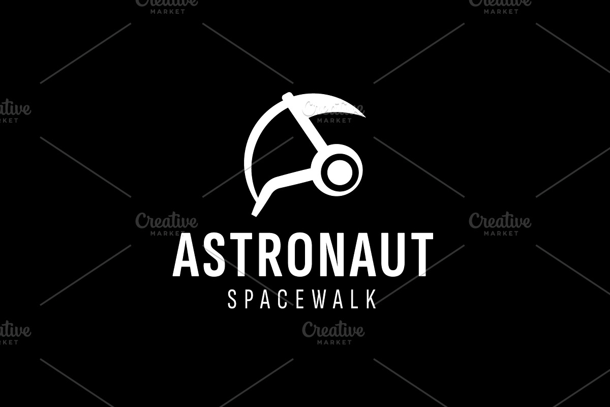 astronaut logo icon illustration, a Branding & Logo Template by Dyn Studio