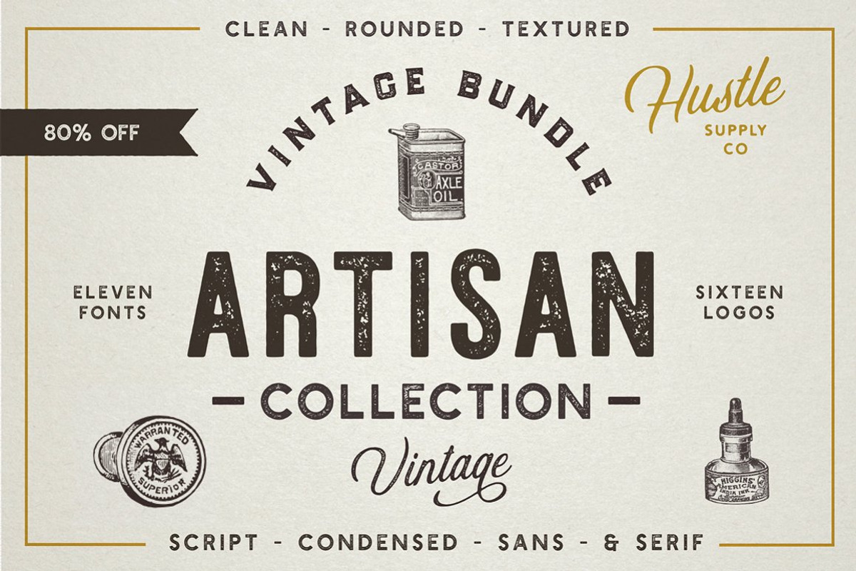 Massive Sale | 4 Bundles in 1!, a Font by Hustle Supply Co. (Photo 2 of 9)