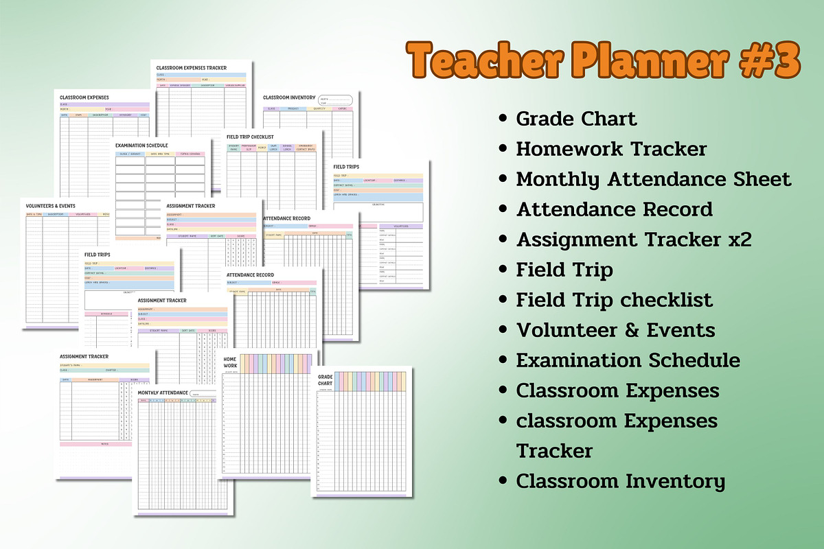 Teacher Planner #3 - Canva Template, a Templates & Theme by Adalin Shop (Photo 10 of 16)