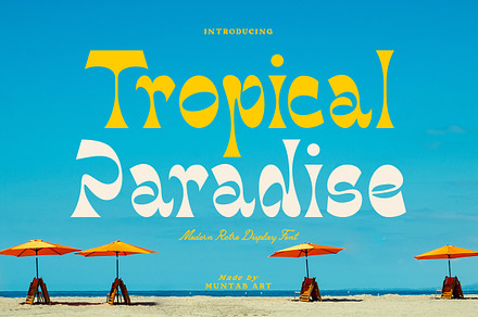 Tropical Paradise Retro Display Font