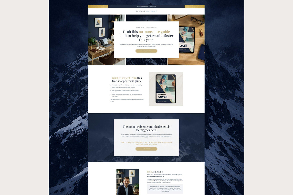 Systeme.io Blueprint Lead funnel, a Landing Page Template by Hayley's Digital Hub (Photo 10 of 10)