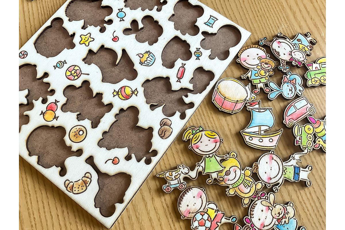 Laser Cut DIY Puzzle Children Toys, an Object Graphic by Bubert Art (Photo 4 of 8)