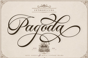 Pagoda, a Script Font by HKL Studio