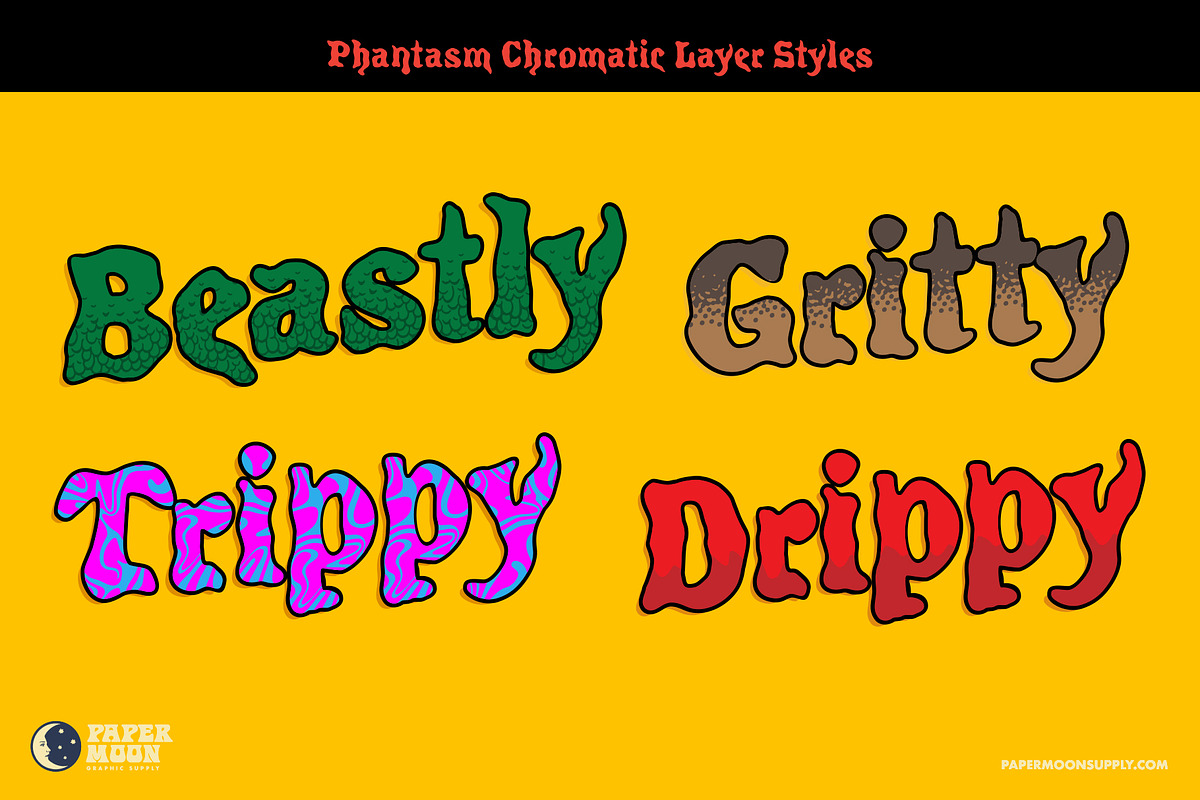 PM Phantasm Spooky Retro Font, a Serif Font by Paper Moon Graphic Supply (Photo 6 of 16)