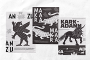 Linocut Mythical Creature Set, an Animal Illustration by Invisual Studio (Thumbnail 5 of 7)
