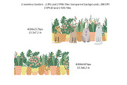 Cats and Plants Clipart and Patterns, an Animal Illustration by Anna Druzhkova (Thumbnail 7 of 23)