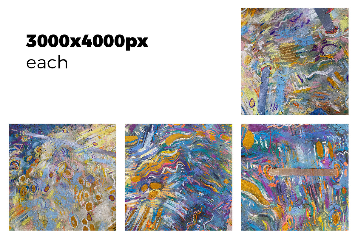 Hand-drawn pastel color artwork, a Texture Graphic by Oleg and Katja (Photo 3 of 14)