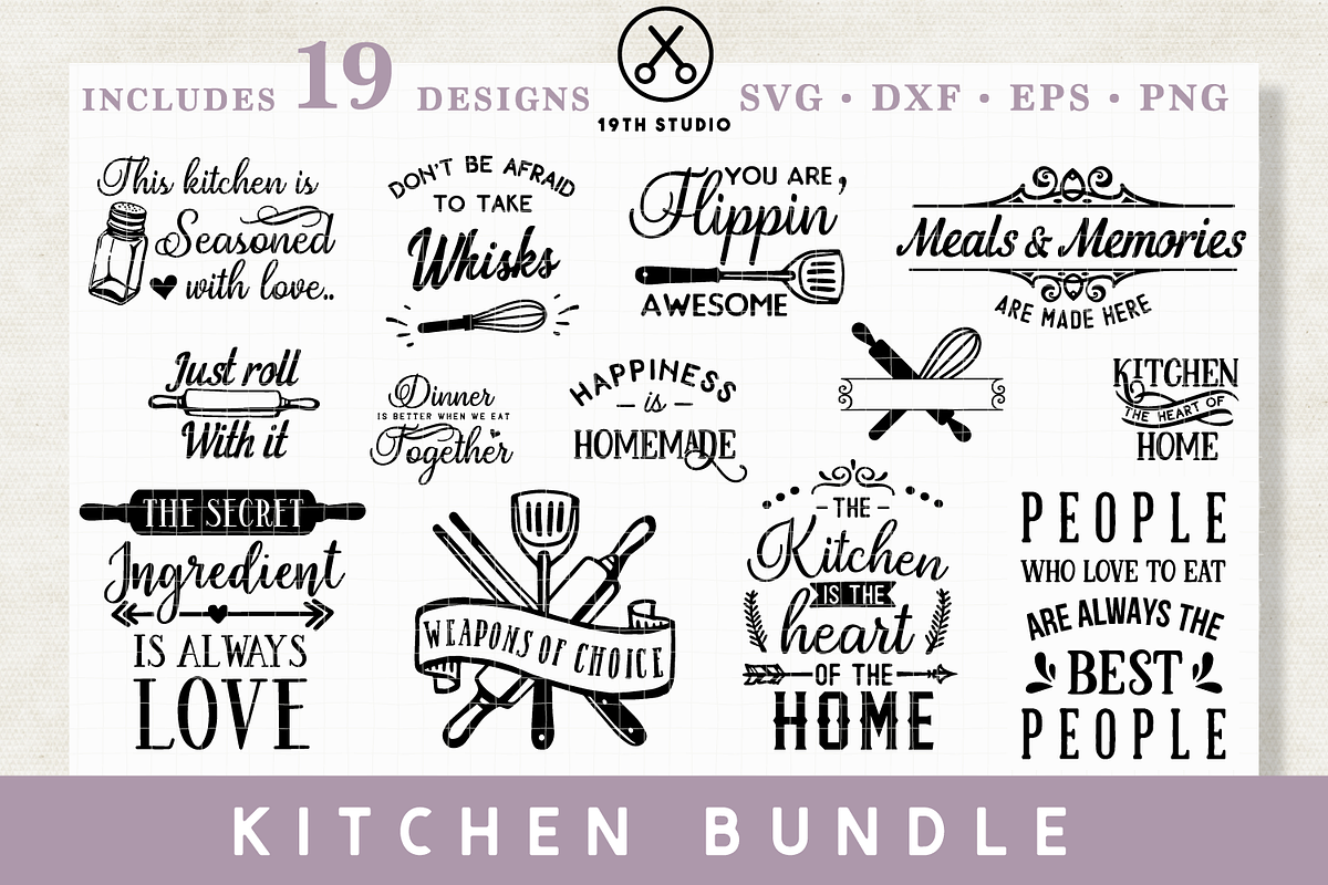 Kitchen SVG Bundle | MB22, an Illustration by Craft House SVG (Photo 1 of 3)