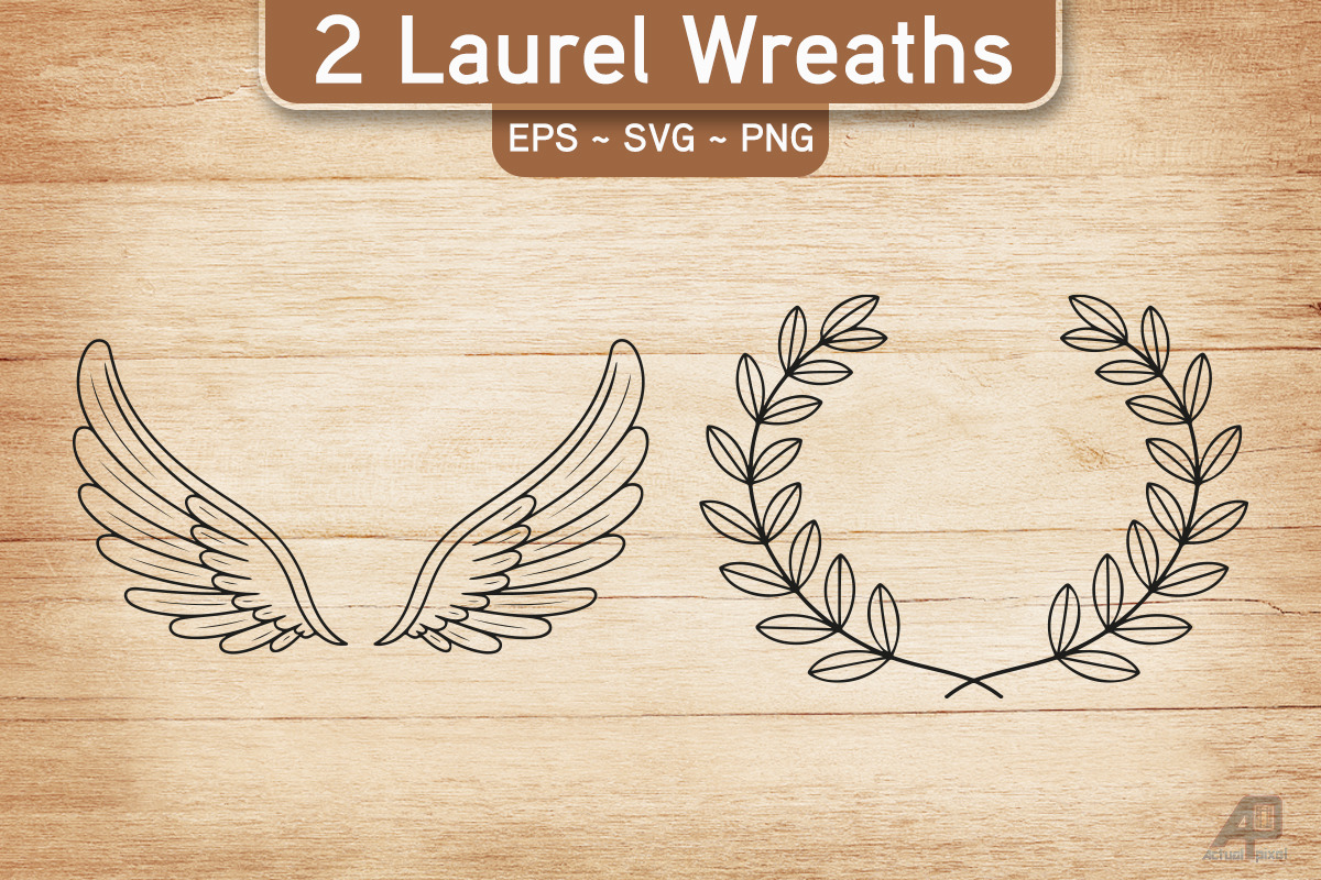 Laurel Wreath SVG PNG Bundle, an Illustration by Actual Pixel (Photo 17 of 17)