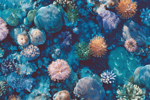 Vibrant Coral Reef Underwater Scene, a Nature Photo by AlyaAnd