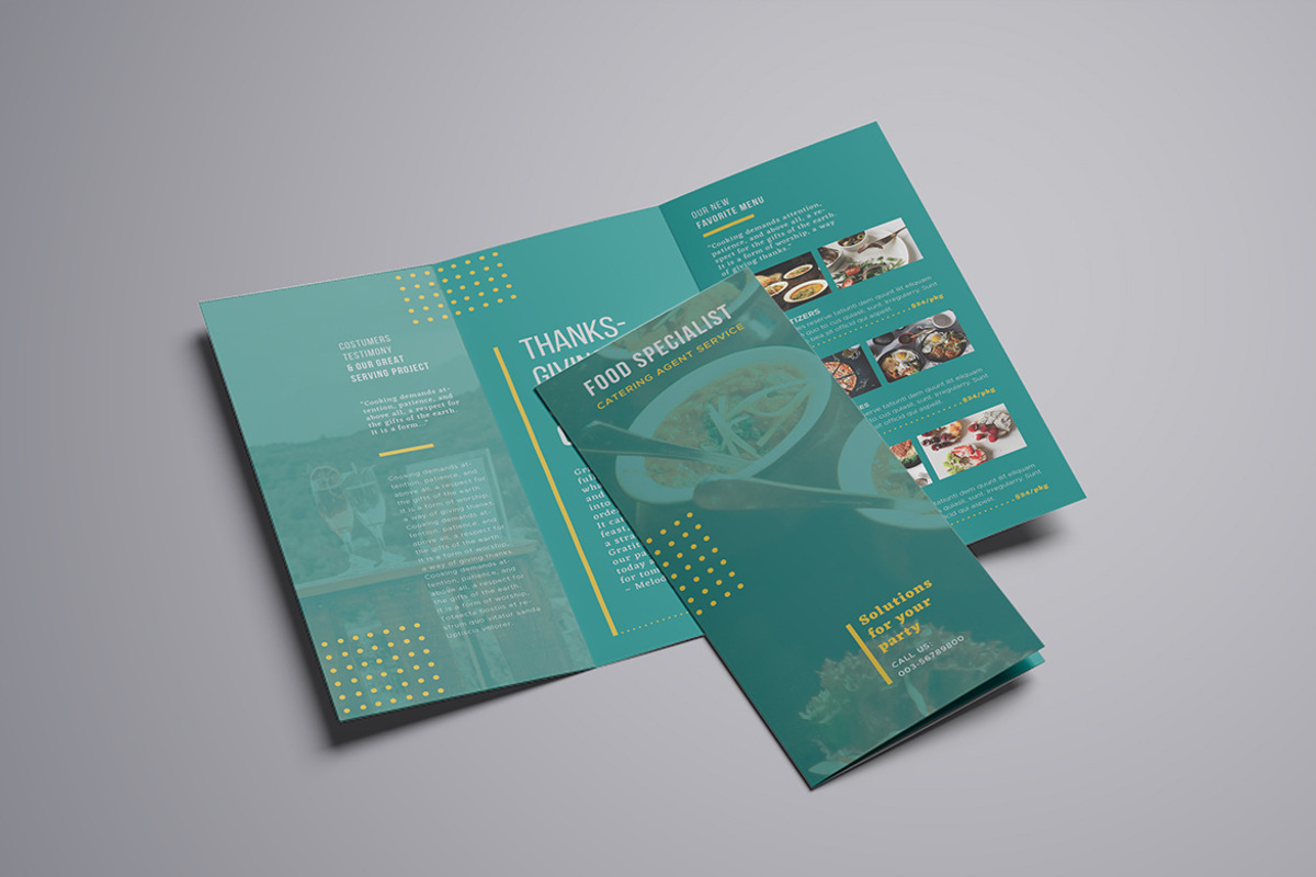 Catering Trifold Brochure, a Brochure Template by Bookrak Graphic Design (Photo 4 of 4)