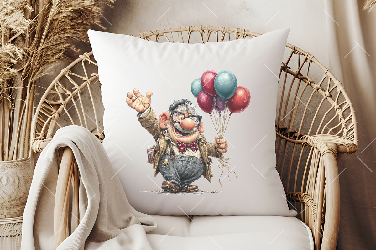 Whimsical Funny Grandpa Clipart, an Illustration by OK Design (Photo 5 of 6)