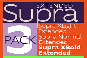 Supra Extended Fonts