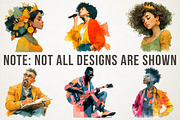 Black Excellence Clipart Bundle, a Seasonal Illustration by RobertsArt (Thumbnail 4 of 5)
