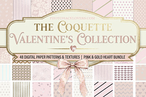 Coquette Valentines Digital Paper