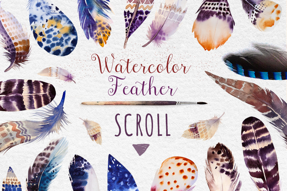 Watercolor BOHO feather DIY II, an Illustration by Peace ART (Photo 4 of 7)