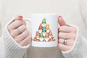 Little Christmas Tree Gnomes Png, an Illustration by Watercolor design (Thumbnail 5 of 5)