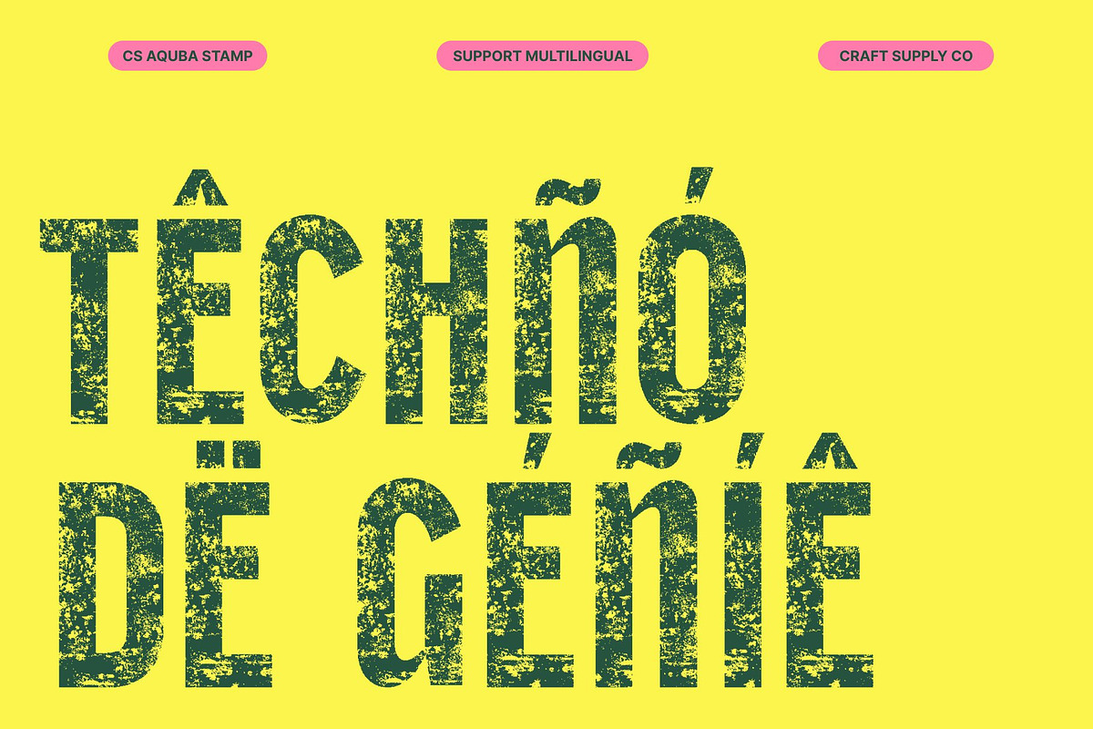 CS Aquba Stamp, a Sans Serif Font by Craft Supply Co. (Photo 7 of 8)