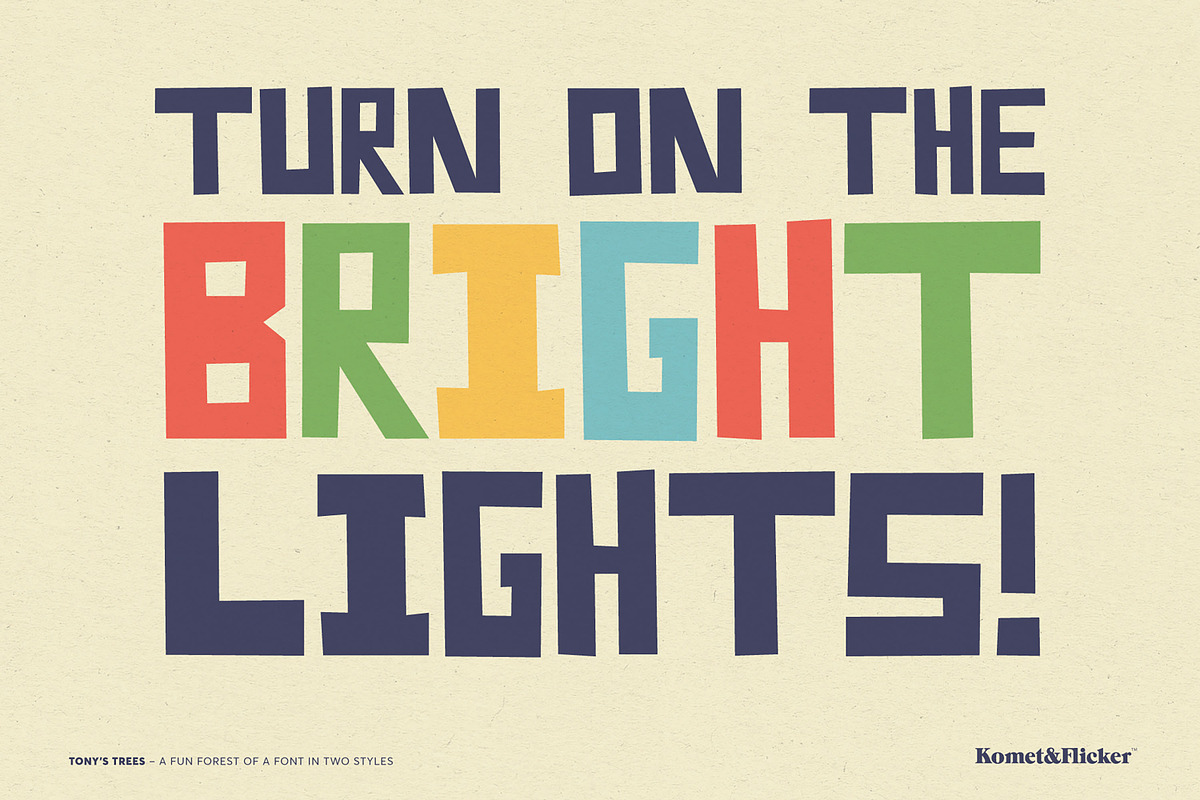 Tony's Trees - A Fun Forest Font!, a Sans Serif Font by Komet & Flicker (Photo 10 of 14)