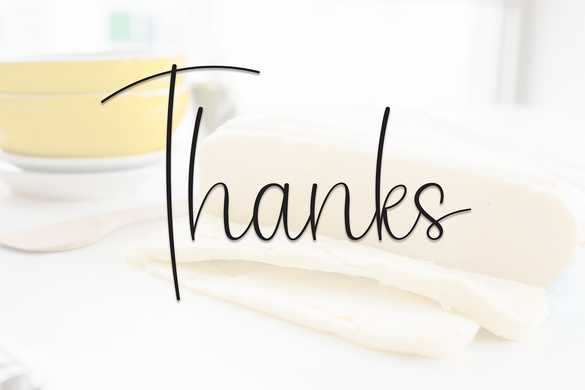 Butter Authentic | Script Font, a Handwritten Font by Scratchones (Photo 9 of 9)