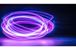 Abstract purple and blue light, an Illustration by Lermont51