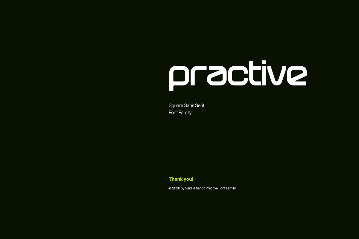 Practive Font Family, a Sans Serif Font by sentype (Photo 8 of 8)