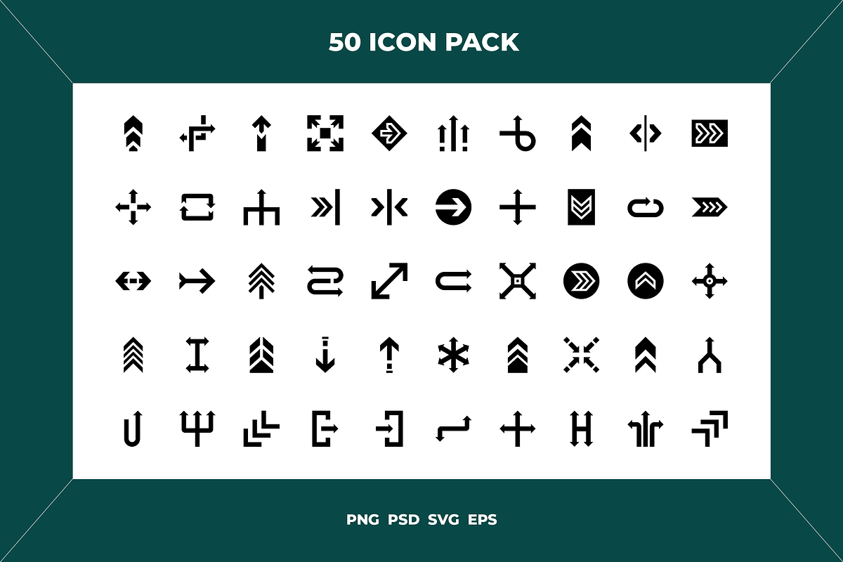 Arrows and chevrons icons, an Outline Icon by Wencory (Photo 1 of 2)