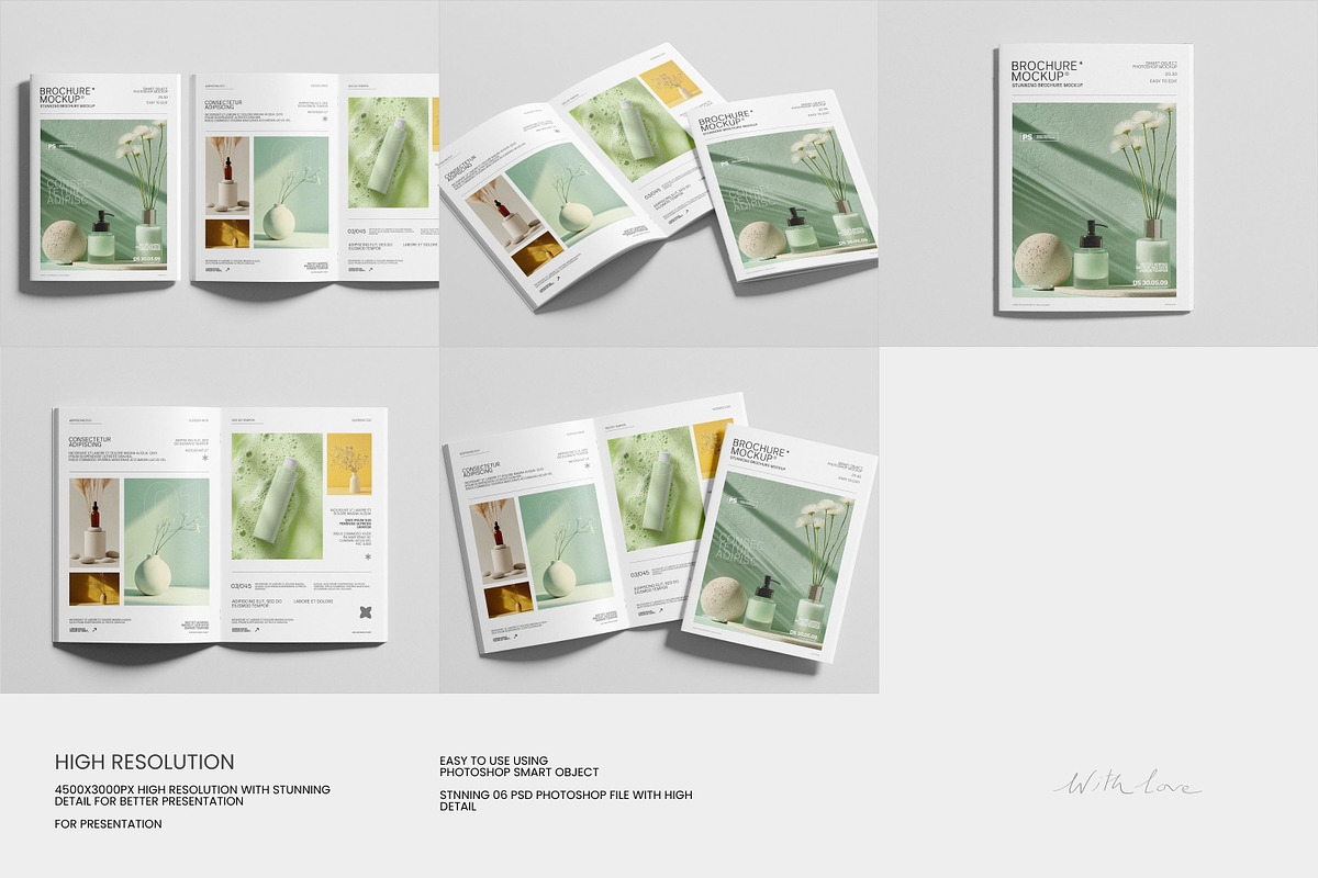 Brochure Mockup Pack, a Books & Magazine Mockup by Toasin Studio